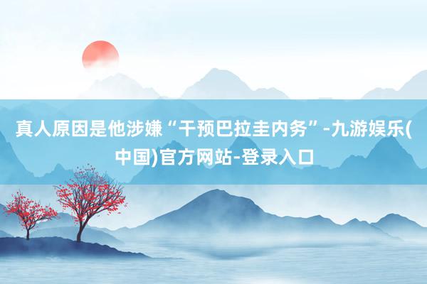 真人原因是他涉嫌“干预巴拉圭内务”-九游娱乐(中国)官方网站-登录入口