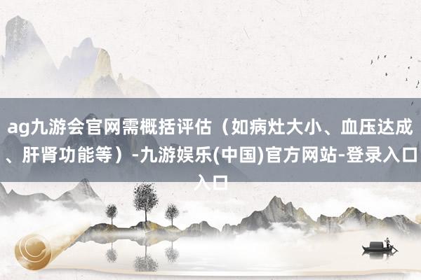 ag九游会官网需概括评估（如病灶大小、血压达成、肝肾功能等）-九游娱乐(中国)官方网站-登录入口