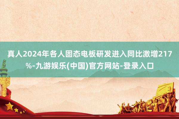 真人2024年各人固态电板研发进入同比激增217%-九游娱乐(中国)官方网站-登录入口
