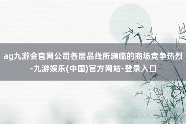 ag九游会官网公司各居品线所濒临的商场竞争热烈-九游娱乐(中国)官方网站-登录入口