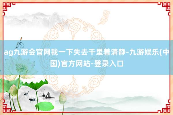 ag九游会官网我一下失去千里着清静-九游娱乐(中国)官方网站-登录入口